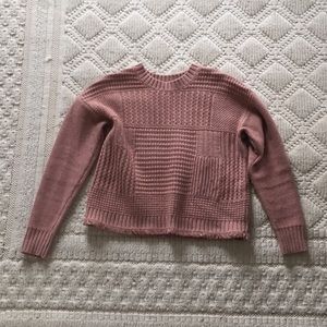 Madewell Rose Pink Crop Sweater